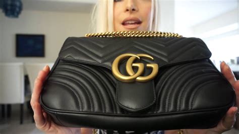 gucci marmont tote medium youtube|what makes Gucci Marmont bag.